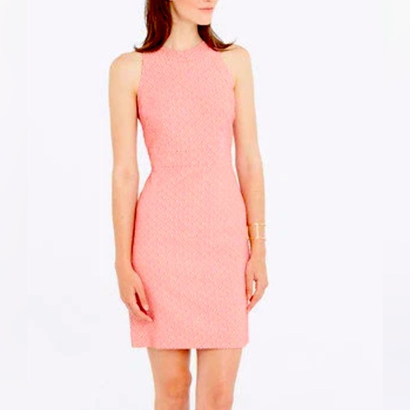 ANN TAYLOR SLEEVELESS CORAL SHEATH DRESS - Picture 1 of 7
